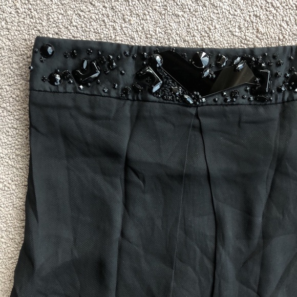 NWT Emporio Armani strapless jewel beaded 100% silk flyaway layered minidress - Picture 5 of 15